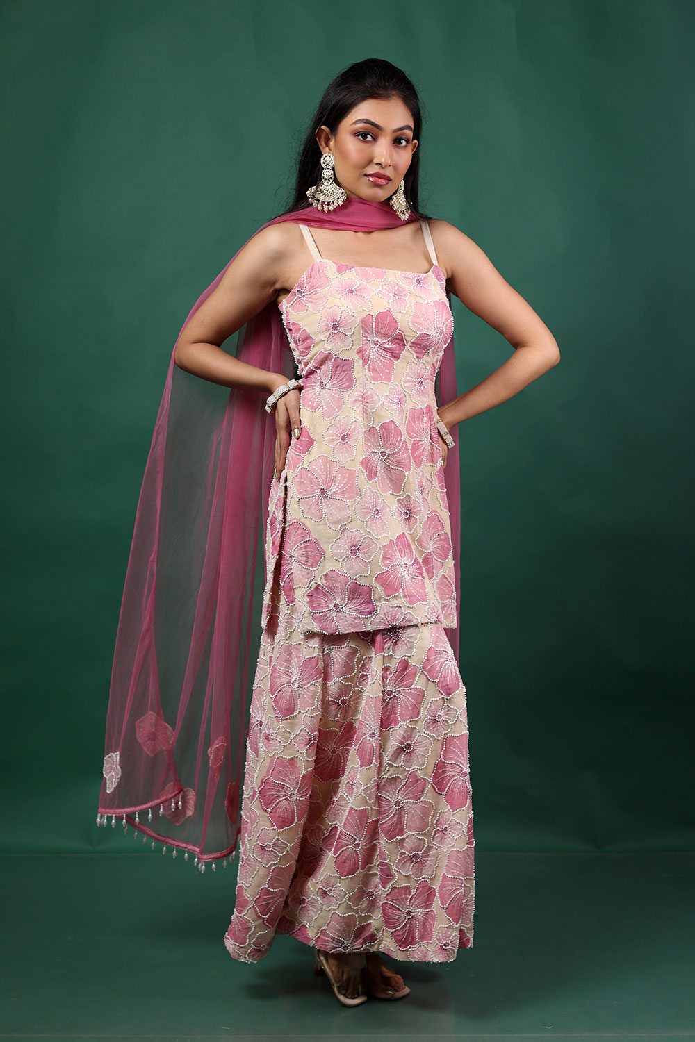 Kurti Shrara suit set