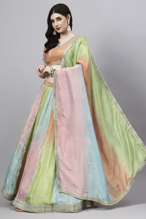Embellished Ready to Wear Lehenga & Blouse With Dupatta